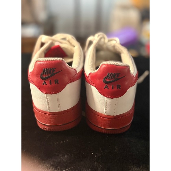 Nike Air Force 1 Low White Varsity Red Sneakers 306353-163 Mens Size 8.5 main image 8